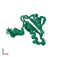 PDB entry 2joi coloured by chain, ensemble of 20 models, front view.