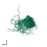 PDB 2jor coloured by chain and viewed from the side.