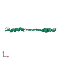 PDB entry 2jou coloured by chain, ensemble of 15 models, front view.