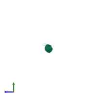 PDB entry 2jou coloured by chain, ensemble of 15 models, side view.