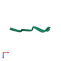 PDB entry 2jp8 coloured by chain, ensemble of 10 models, top view.