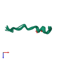 PDB entry 2jqc coloured by chain, ensemble of 20 models, top view.