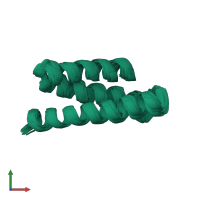 PDB entry 2jqh coloured by chain, ensemble of 20 models, front view.