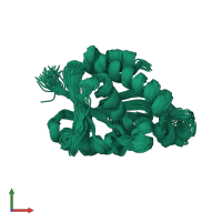 PDB entry 2jrc coloured by chain, ensemble of 40 models, front view.