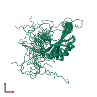 PDB entry 2jrs coloured by chain, ensemble of 20 models, front view.