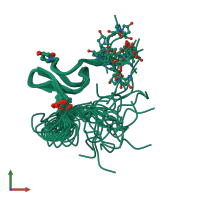 PDB entry 2jry coloured by chain, ensemble of 20 models, front view.