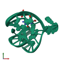 PDB entry 2jsq coloured by chain, ensemble of 10 models, front view.