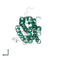 Histone H2A.Z in PDB entry 2jss, assembly 1, side view.