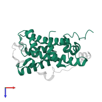 Histone H2A.Z in PDB entry 2jss, assembly 1, top view.