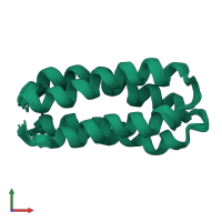 PDB entry 2jua coloured by chain, ensemble of 20 models, front view.