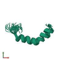 PDB entry 2jui coloured by chain, ensemble of 20 models, front view.