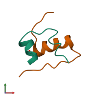 Hetero dimeric assembly 1 of PDB entry 2juu coloured by chemically distinct molecules, front view.