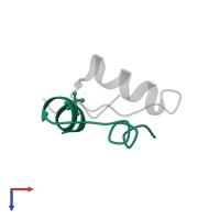 Insulin A chain in PDB entry 2juu, assembly 1, top view.