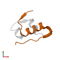 Insulin B chain in PDB entry 2jv1, assembly 1, front view.