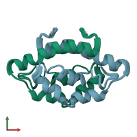 PDB entry 2jv7 coloured by chain, ensemble of 20 models, front view.