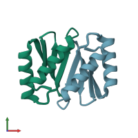 PDB entry 2jwl coloured by chain, ensemble of 20 models, front view.