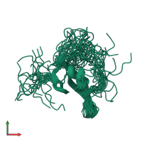 PDB entry 2jz6 coloured by chain, ensemble of 20 models, front view.