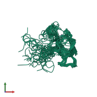 PDB entry 2jz8 coloured by chain, ensemble of 20 models, front view.