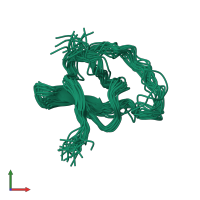 PDB entry 2jzm coloured by chain, ensemble of 20 models, front view.