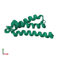 PDB entry 2k0n coloured by chain, ensemble of 20 models, front view.