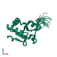 PDB entry 2k0z coloured by chain, ensemble of 20 models, front view.