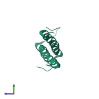 Ephrin type-A receptor 1 in PDB entry 2k1l, assembly 1, side view.
