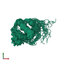 PDB entry 2k2b coloured by chain, ensemble of 20 models, front view.