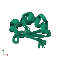 PDB entry 2k2p coloured by chain, ensemble of 20 models, front view.