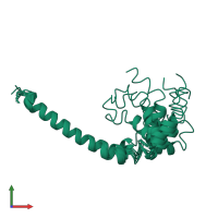 PDB entry 2k37 coloured by chain, ensemble of 9 models, front view.