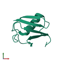 Ubiquitin in PDB entry 2k39, assembly 1, front view.