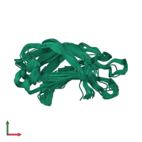 PDB entry 2k45 coloured by chain, ensemble of 20 models, front view.