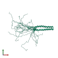 PDB entry 2k48 coloured by chain, ensemble of 20 models, front view.