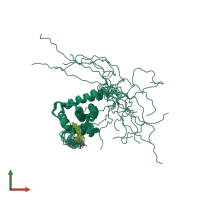 PDB entry 2k4h coloured by chain, ensemble of 20 models, front view.