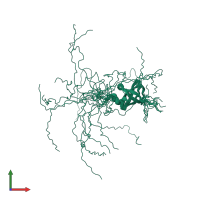 PDB entry 2k5h coloured by chain, ensemble of 20 models, front view.