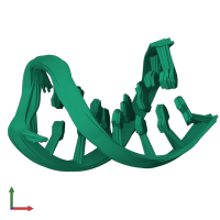 PDB entry 2k67 coloured by chain, ensemble of 20 models, front view.