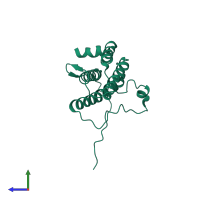 Disulfide bond formation protein B in PDB entry 2k73, assembly 1, side view.