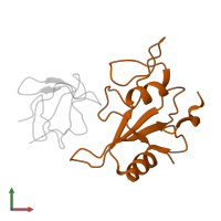 Tyrosine-protein kinase ITK/TSK in PDB entry 2k7a, assembly 1, front view.