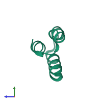 Phosphoprotein in PDB entry 2k9d, assembly 1, side view.