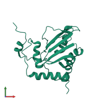 DNA dC->dU-editing enzyme APOBEC-3G in PDB entry 2kbo, assembly 1, front view.