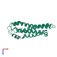 Apolipoprotein E in PDB entry 2kc3, assembly 1, top view.