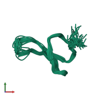 PDB entry 2kcf coloured by chain, ensemble of 20 models, front view.