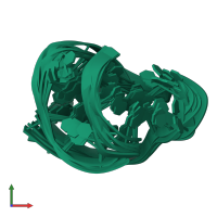 PDB entry 2kf8 coloured by chain, ensemble of 10 models, front view.