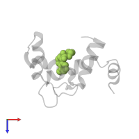 N-(6-AMINOHEXYL)-5-CHLORO-1-NAPHTHALENESULFONAMIDE in PDB entry 2kfx, assembly 1, top view.