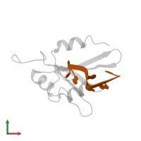 5'-R(*AP*GP*GP*GP*AP*U)-3' in PDB entry 2kfy, assembly 1, front view.