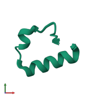 PDB entry 2khu coloured by chain, ensemble of 25 models, front view.