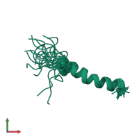 PDB entry 2kjn coloured by chain, ensemble of 20 models, front view.