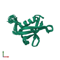 PDB entry 2kkc coloured by chain, ensemble of 20 models, front view.