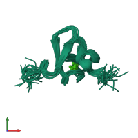 PDB entry 2knx coloured by chain, ensemble of 20 models, front view.