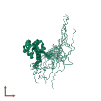 PDB entry 2kpj coloured by chain, ensemble of 20 models, front view.