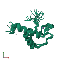 PDB entry 2kr1 coloured by chain, ensemble of 20 models, front view.